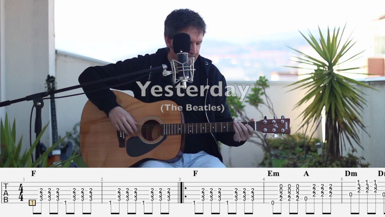 [图]【谱】大叔弹唱Yesterday（Beatles）清晰带谱演示