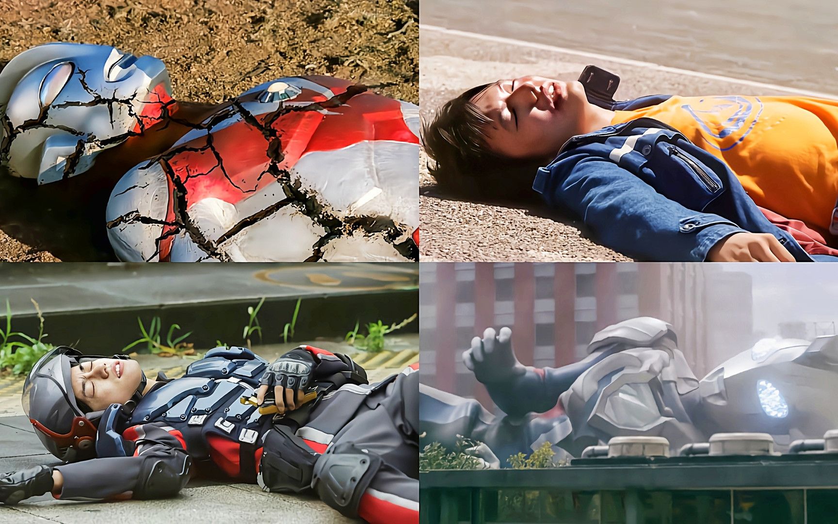 6位新生代奥特曼为了保护人类,实力不敌被怪兽打回了人间体!