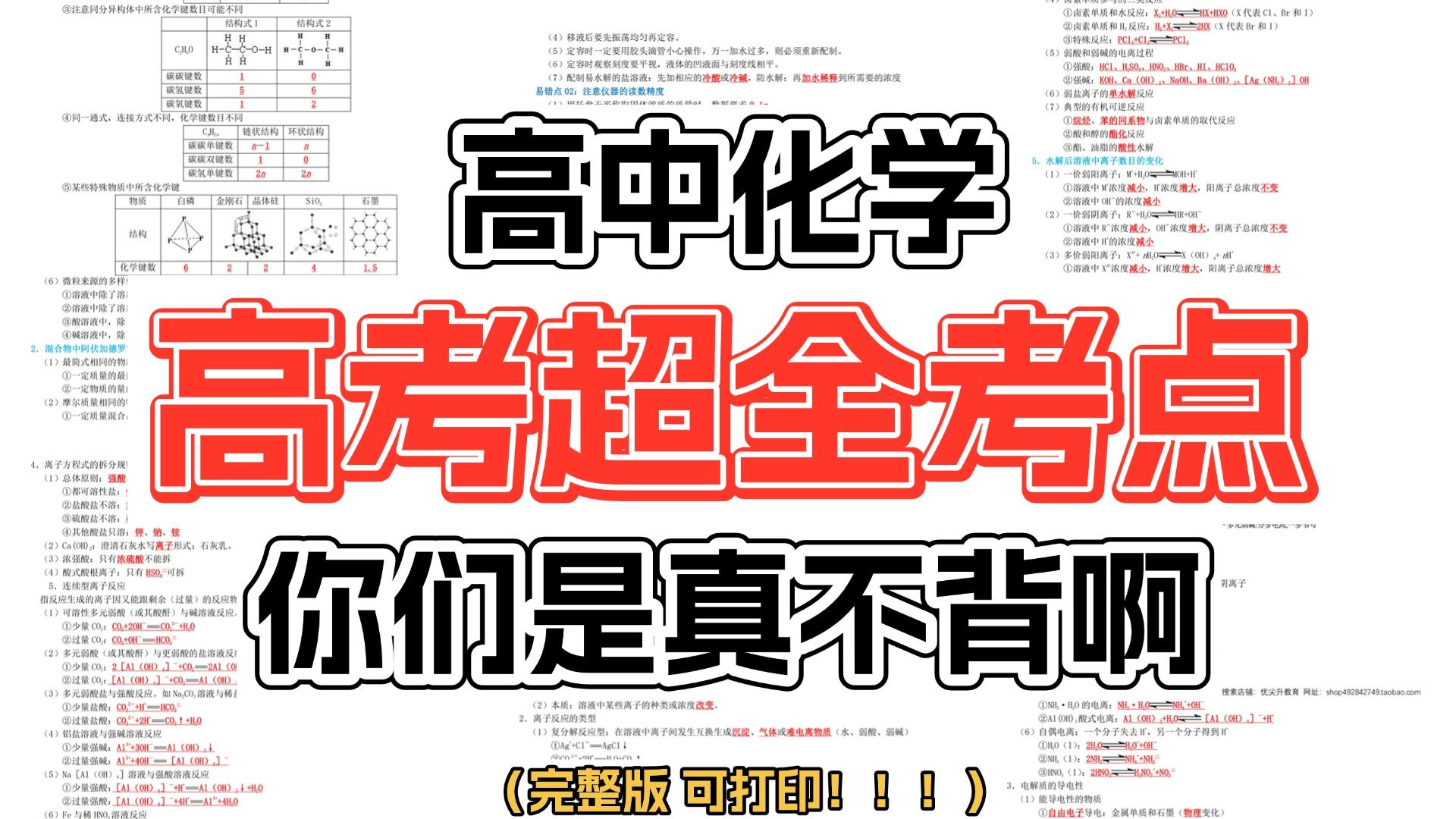 2025高考化学复习知识总结(完整版)哔哩哔哩bilibili