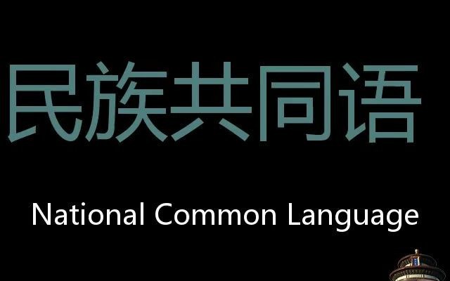 民族共同语 Chinese Pronunciation National common language哔哩哔哩bilibili