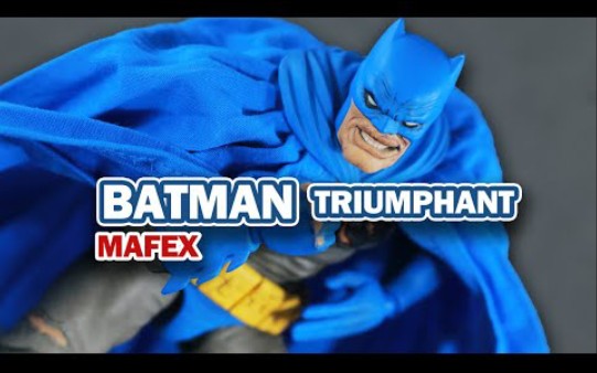 mafex蝙蝠侠黑暗骑士凯旋黑暗骑士归来战损蓝色开箱评测