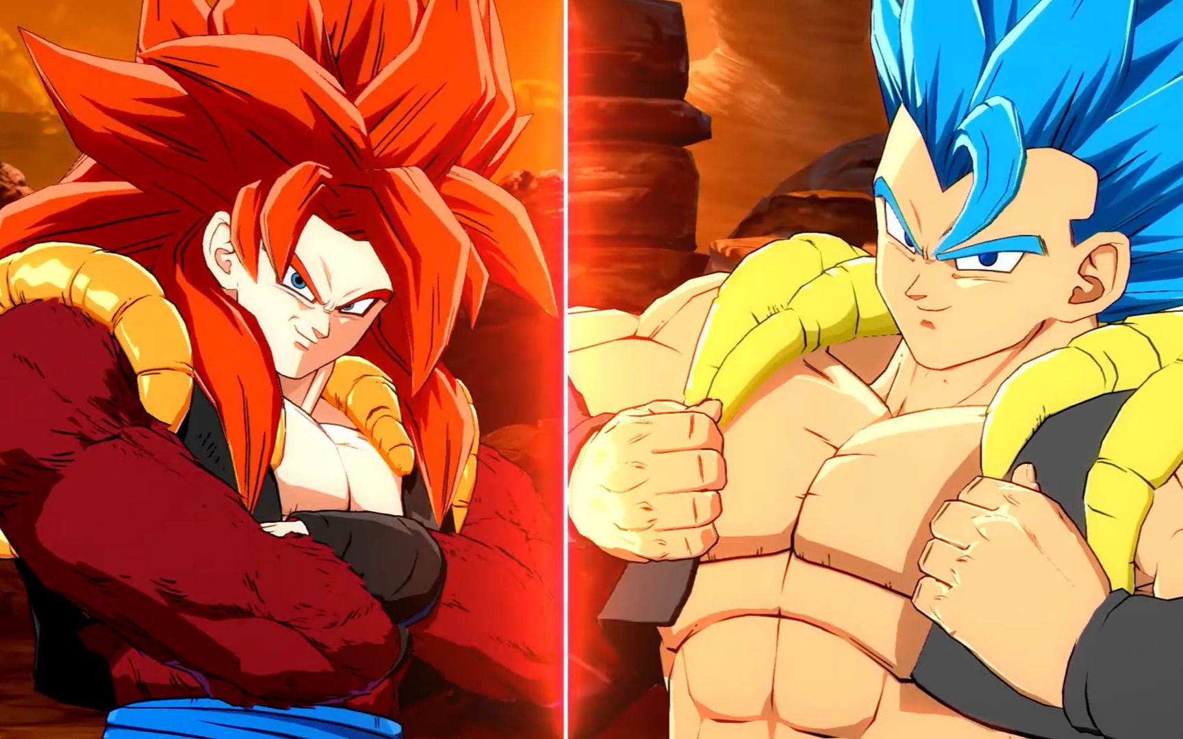 《龙珠:斗士z》最后的dlc超4悟吉塔vs超蓝悟吉塔剧情杀演出_哔哩哔哩