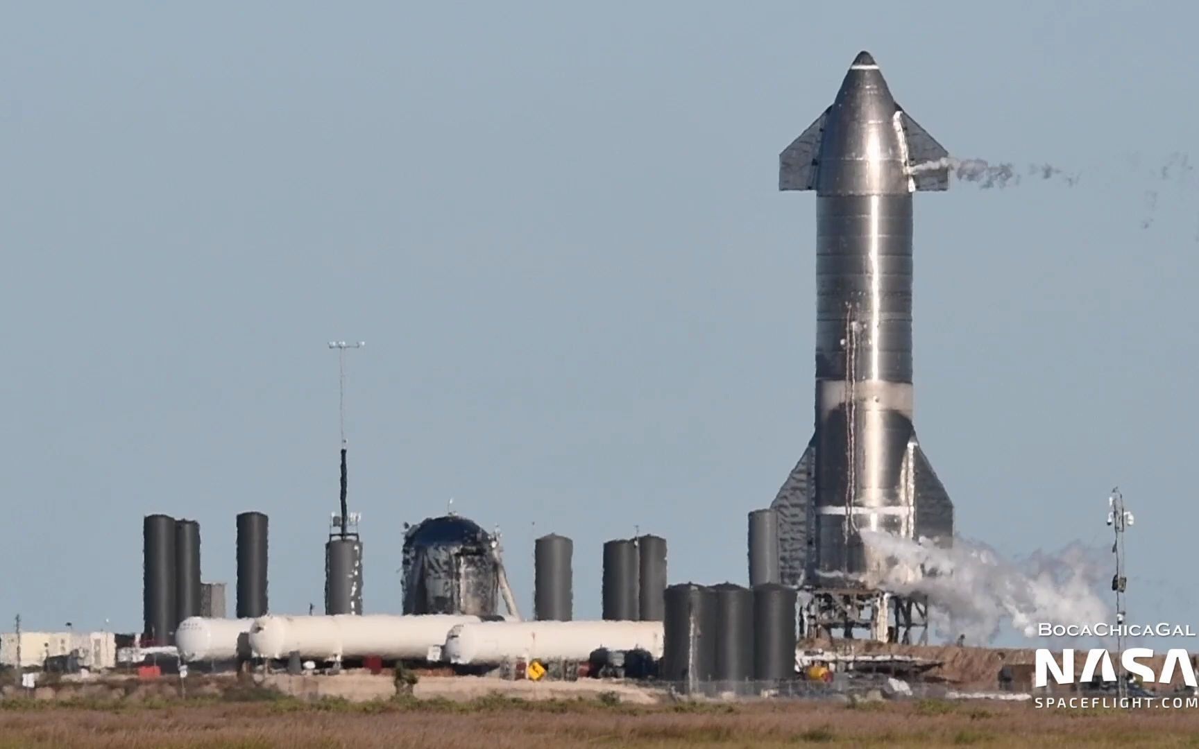 1080p高清spacexsn8发射前的最后测试和彩排