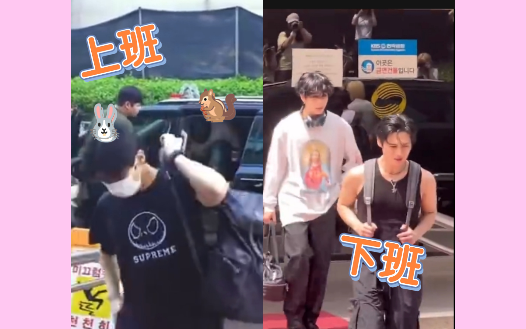 你是说他们俩不是一个宿舍的但是坐同一辆车上下班是吗?