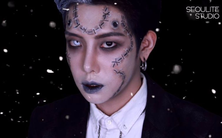 [图]【万圣节】科学怪人 弗兰肯斯坦仿妆 Frankenstein SFX Special Makeup costume——韩国博主Seoulite