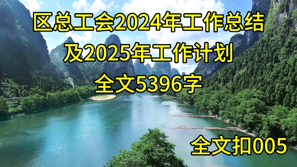 区总工会2024年工作总结及2025年工作计划哔哩哔哩bilibili