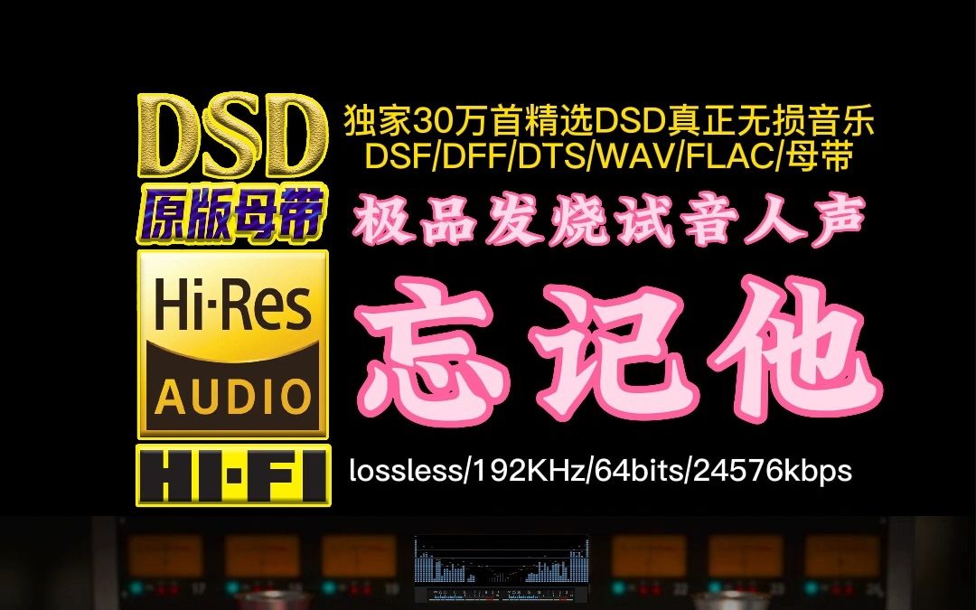 [图]极品发烧试音人声，磁性嗓音通透清澈，《忘记他》DSD完整版【30万首精选真正DSD无损HIFI音乐，百万调音师制作】