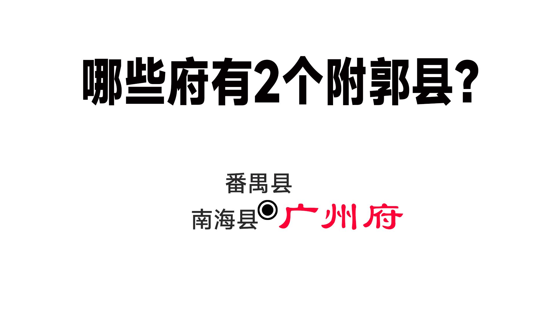 古代拥有2个附郭县的府哔哩哔哩bilibili