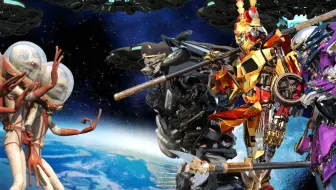 变形金刚孙悟空三兄弟大战疯狂外星人，结果被残虐，结局高能！