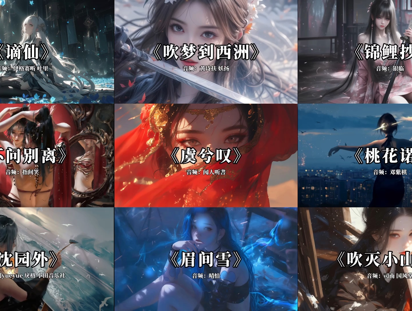 【第一期】盘点九首非常好听的古风宝藏歌曲