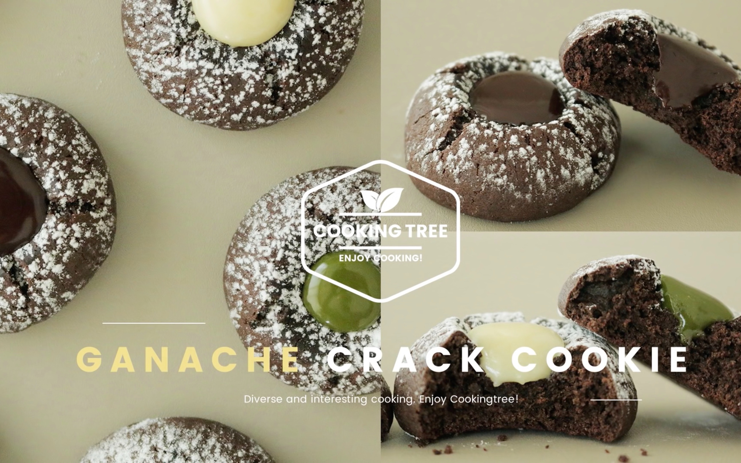 【搬运】巧克力甘纳许皱纹饼干 Chocolate Ganache Crinkle Cookie Recipe Cookingtree哔哩哔哩bilibili