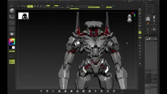 【ZBrush】机甲机器人概念设计雕刻制作全流程视频教学