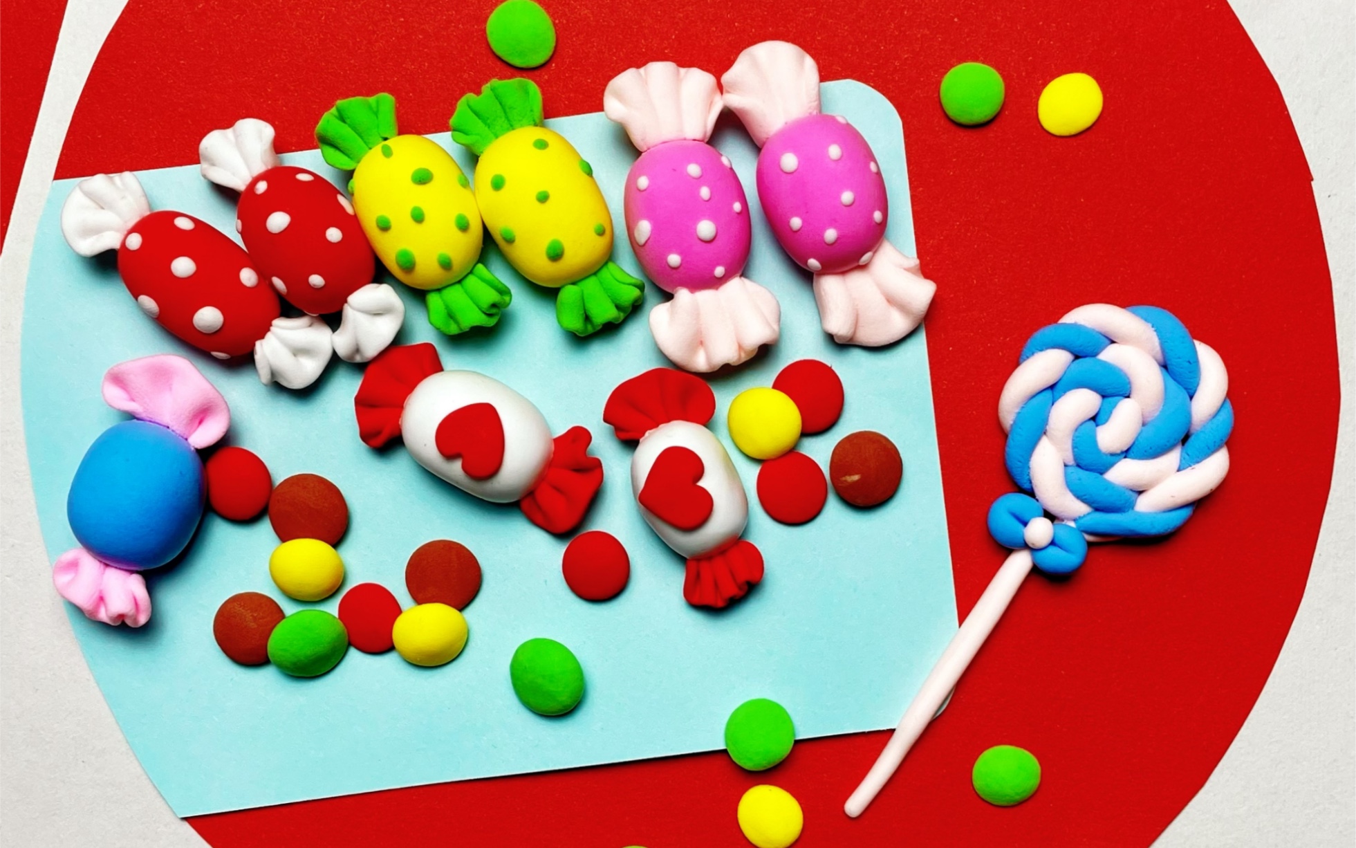 新年粘土手工糖果