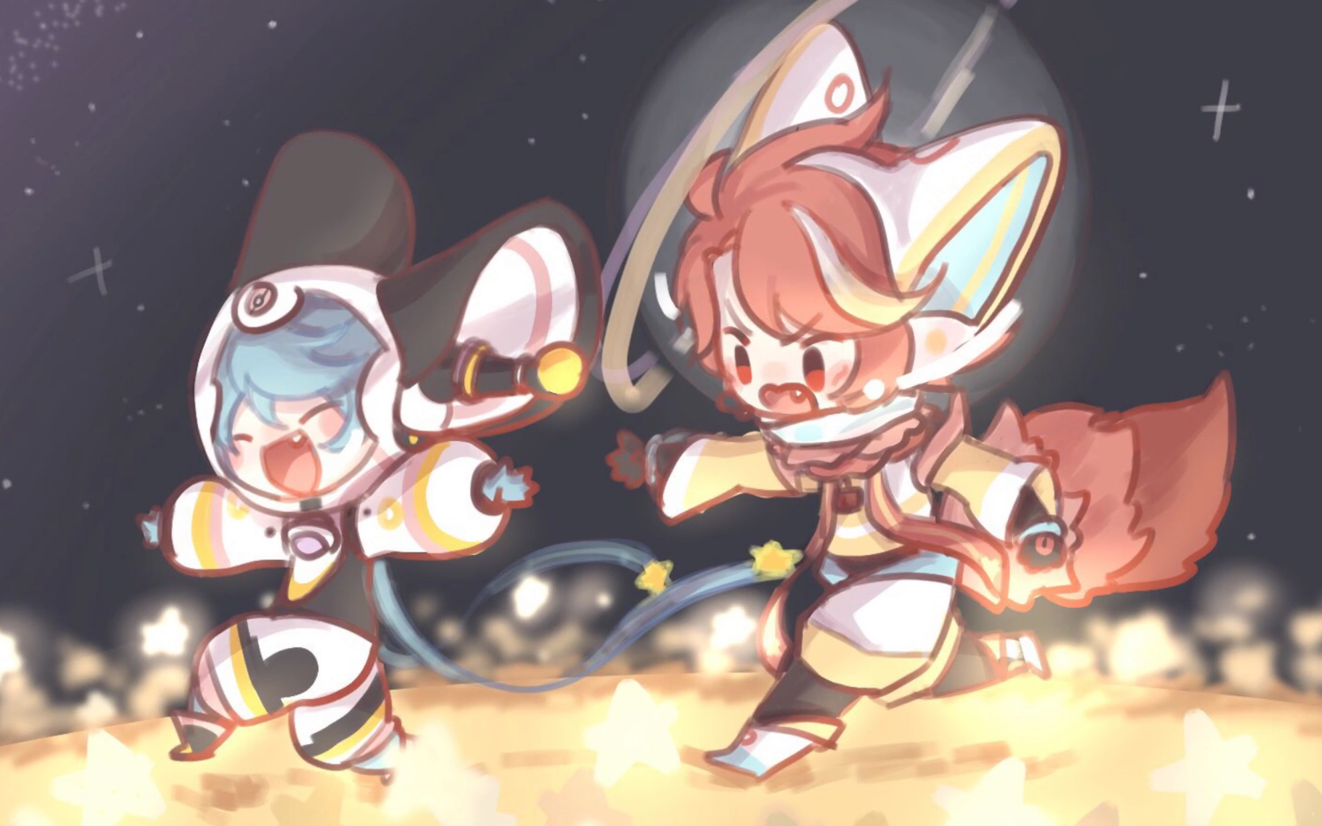 【策芳】【绘画过程】来听听微辣的歌单吗(一)