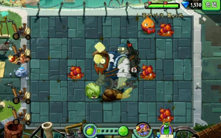 pvz2:事实证明中文版奶油生菜可以单杀巨人哔哩哔哩bilibili植物大战僵尸2中文版