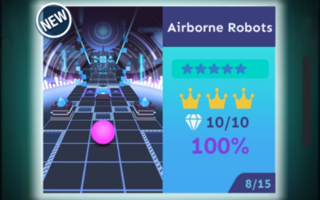 (全站首发)[Rolling Distance 2] 饭制新关Airborne Robots无伤 全收集完美通关!滚动的天空