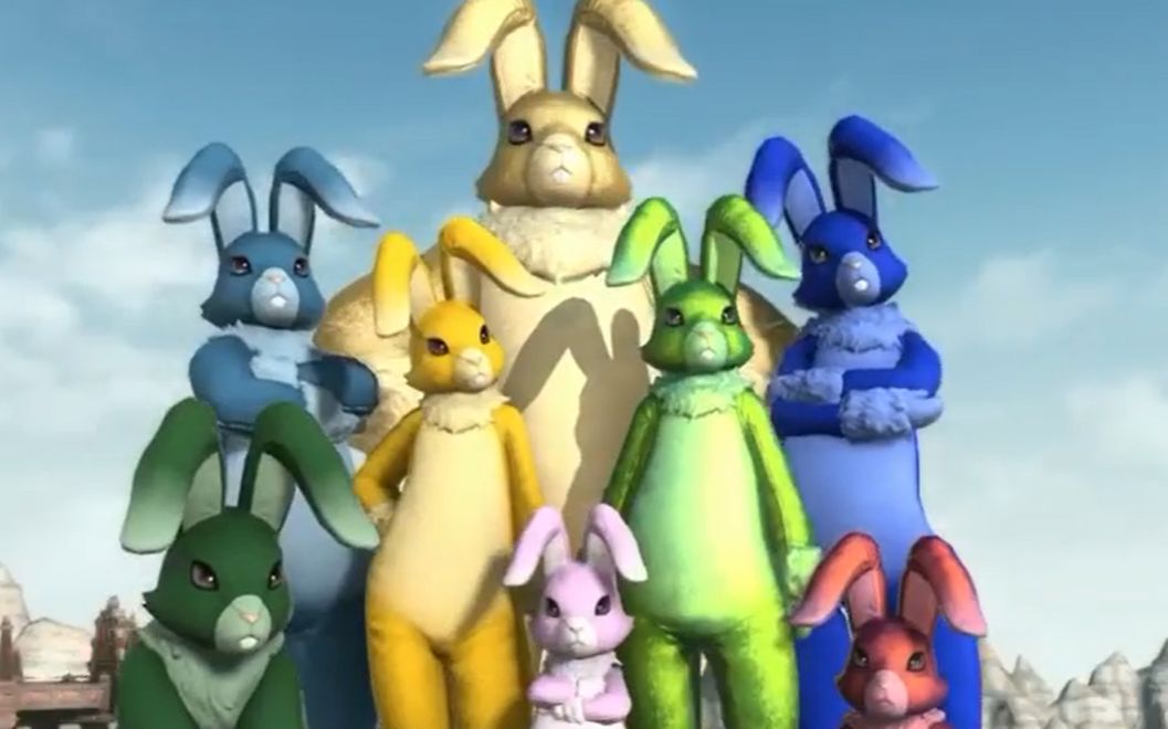 ff14 国际服2020猎蛋节 兔子衣服演示