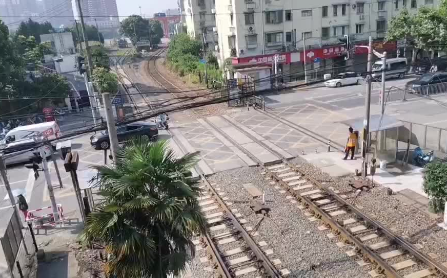 (6月9日)杨浦站控江路道口上午时段调车全记录哔哩哔哩bilibili