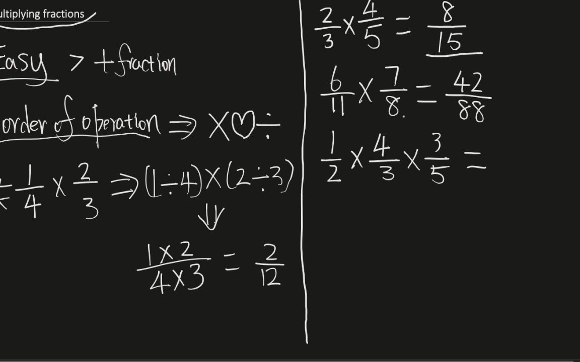 [图]Multiplying fraction 分数的乘法