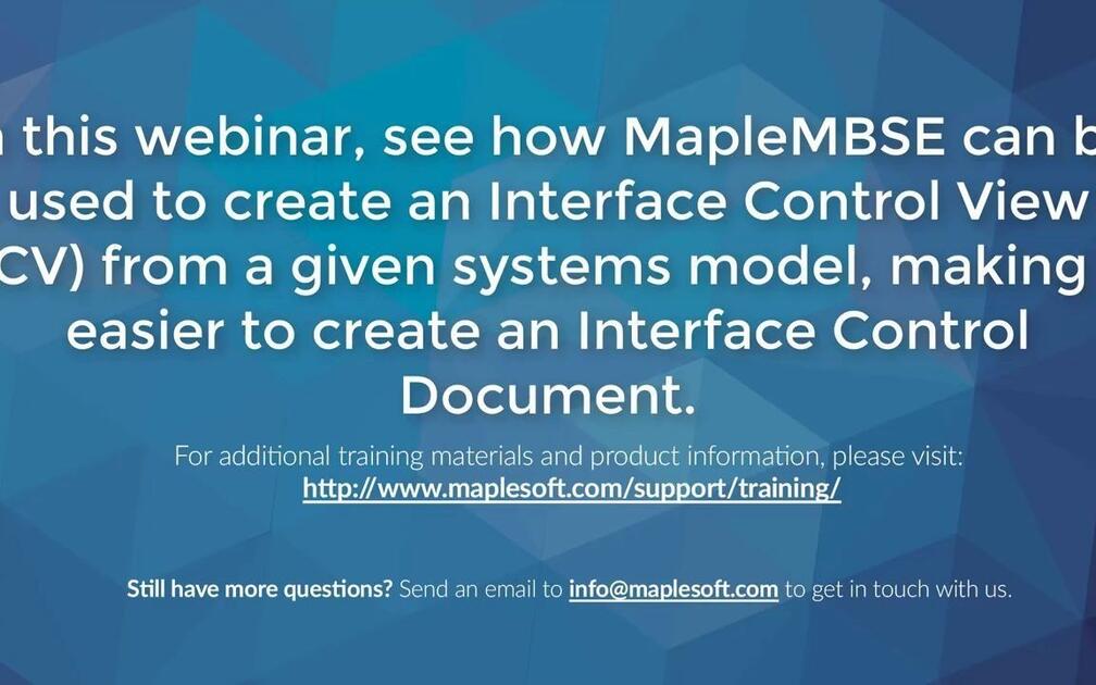 Developing an Interface Control Document with MapleMBSE_哔哩哔哩_bilibili