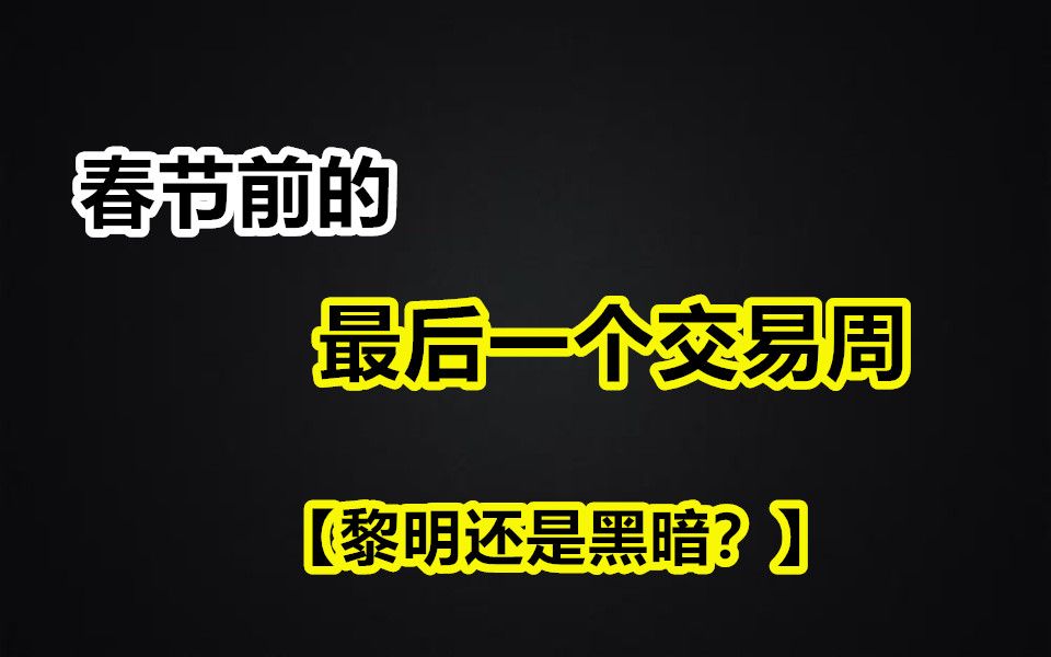 春节前最后一周交易日超细致复盘视频哔哩哔哩bilibili