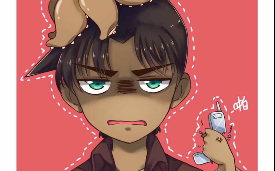 服部平次和远山和叶的q版钥匙扣局部上色