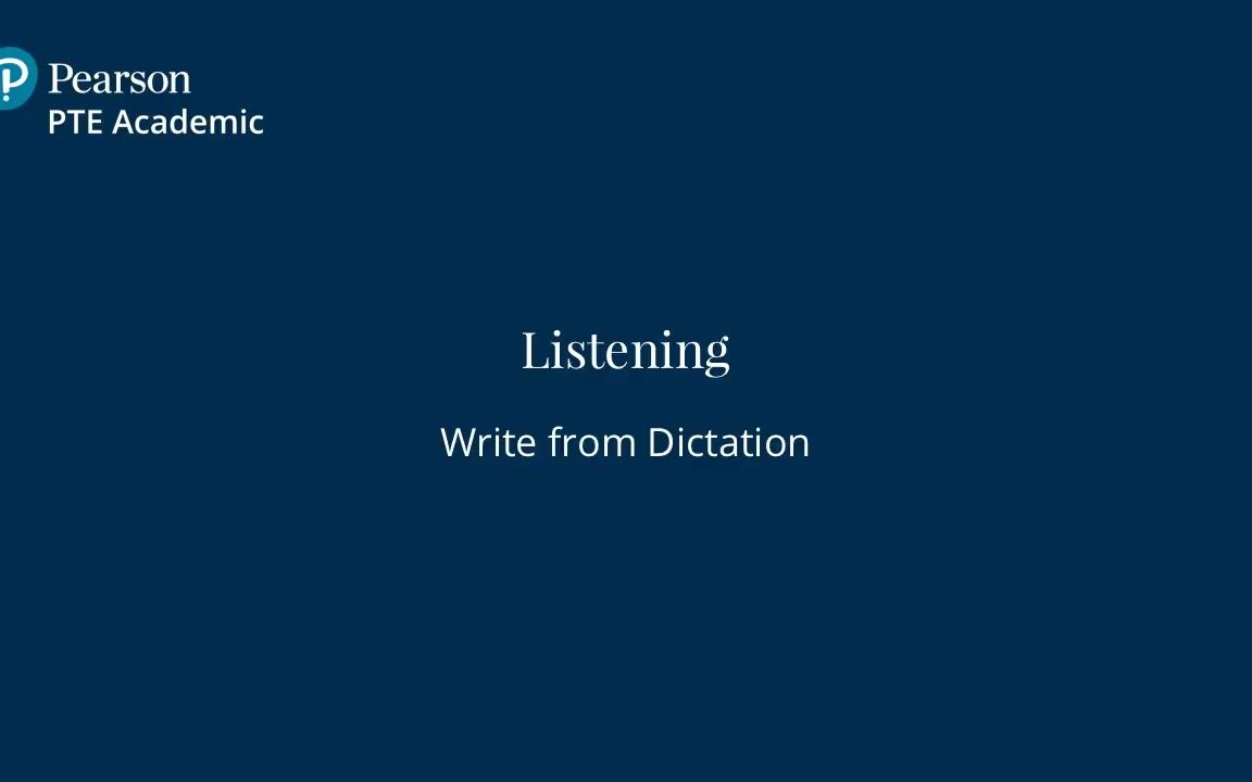 PTE Academic  Listening: Write from Dictation哔哩哔哩bilibili