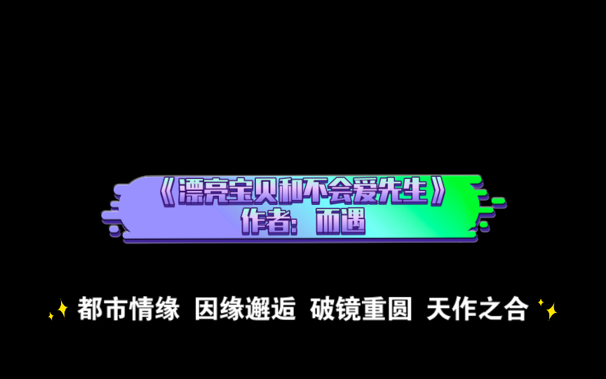 《漂亮宝贝和不会爱先生》作者:而遇 都市情缘 因缘邂逅 破镜重圆 天作之合哔哩哔哩bilibili