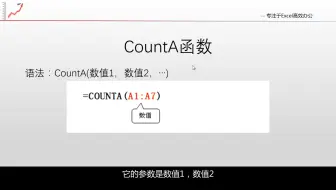 257 CountA函数应用:计算选定区域中非空值单元格的个数「Excel2016自学教程」(函数公式篇)