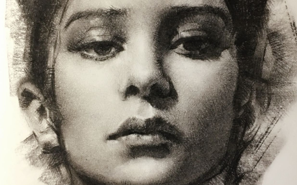 分析大师_炭笔素描肖像_33