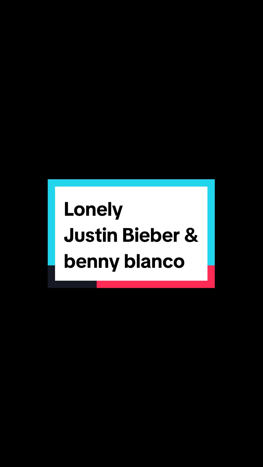 孤独 @ justinbieber & @ itsbennyblanco