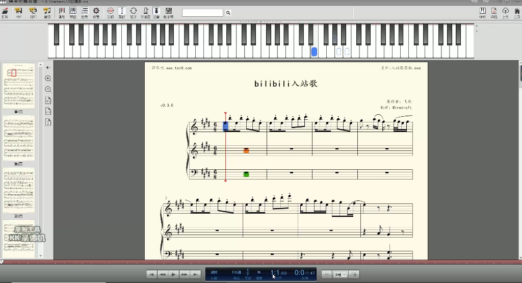 bilibili入站歌钢琴谱制作完成!(原版+改编版)哔哩哔哩bilibili