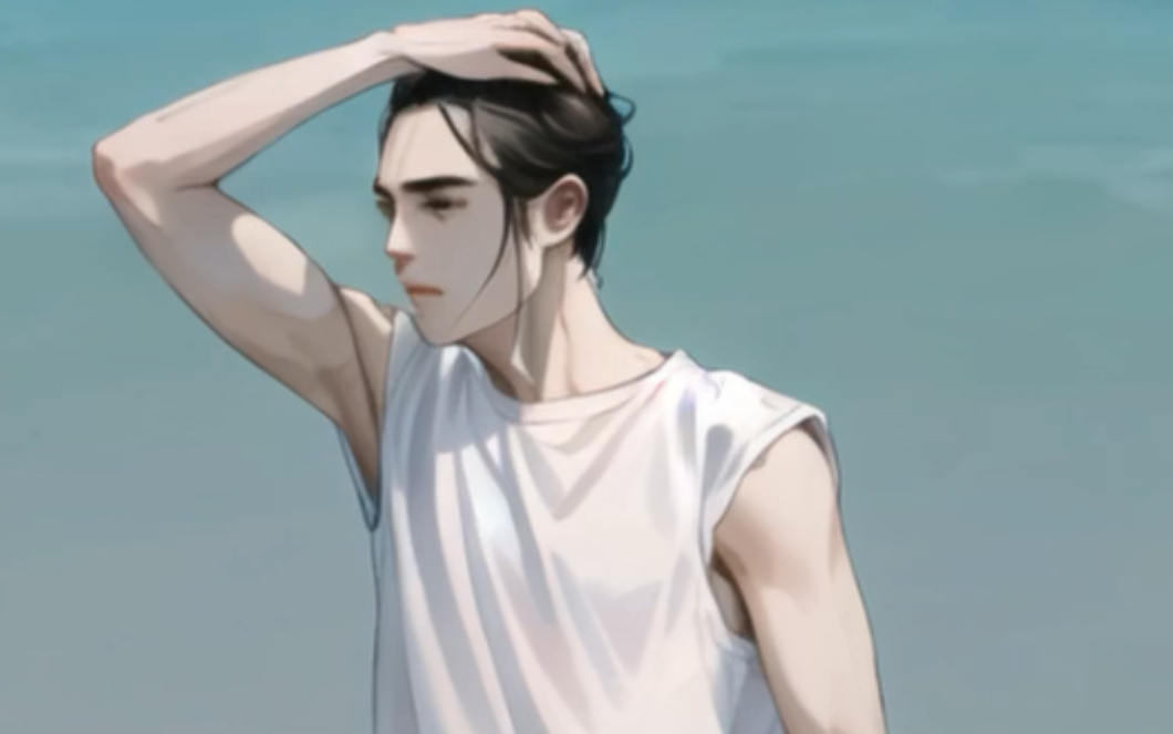 王鹤棣的海边ai漫画,这谁看了不上头