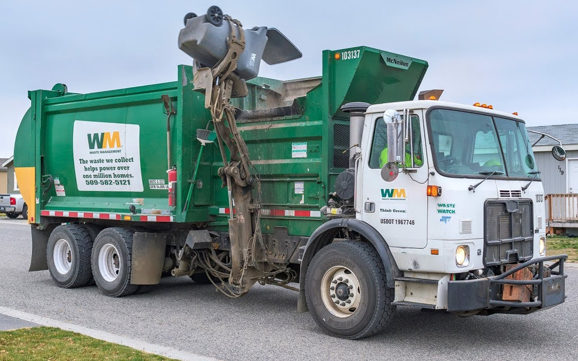 autocar wx64 - mcneilus autoreach garbage truck_哔哩哔哩_bili