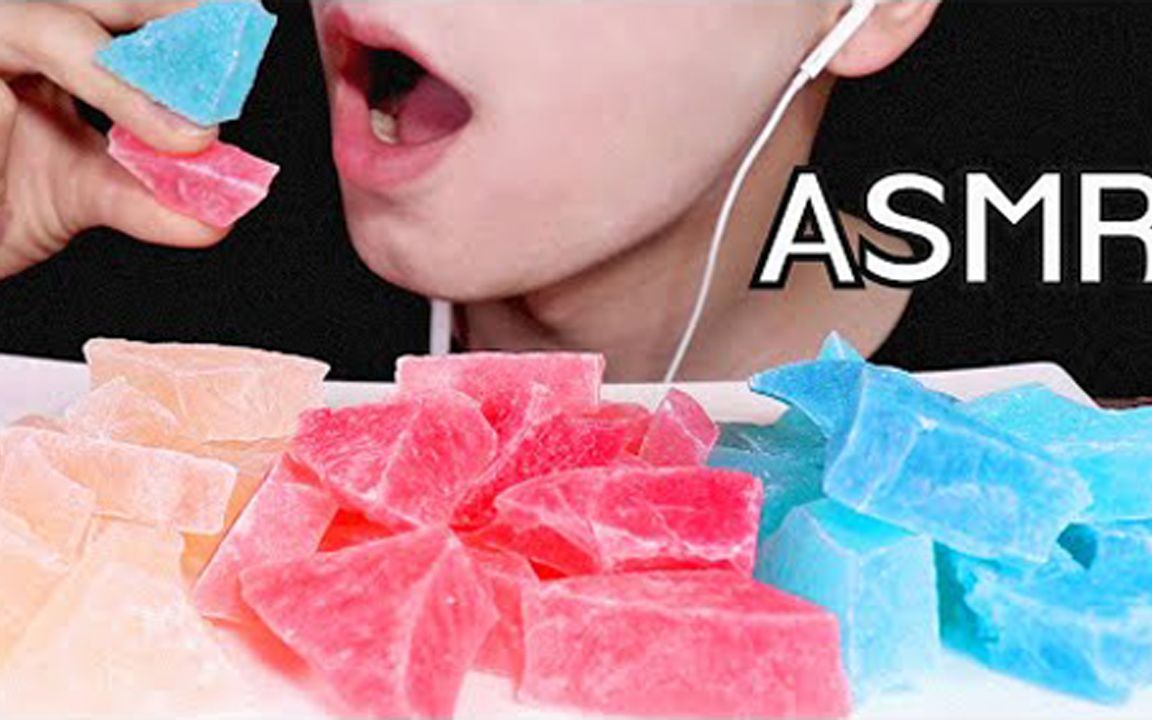 namnamoo五彩缤纷的水晶琥珀糖果助眠吃播咀嚼音