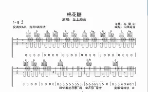 Download Video: 棉花糖，吉他谱，动态吉他谱，吉他弹唱谱，无限延音吉他