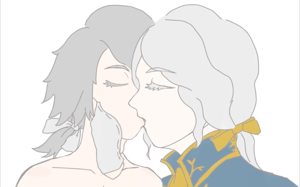 【指绘】摄殓组kiss绘画过程【第五人格/摄殓手书】论先知那天到底