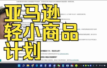 亚马逊 轻小商品计划 降低配送费 省钱提高转化利润 懂不懂的都进来看一下~哔哩哔哩bilibili