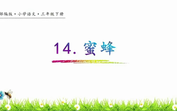 三年级下册第14课《蜜蜂》——梅天垚 ——全国赛课一等奖(有课件、教案)哔哩哔哩bilibili