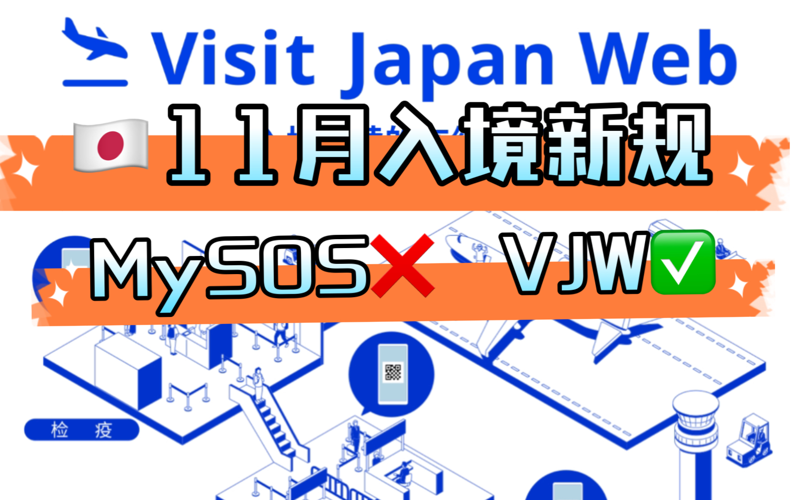 最新|11月14日起日本入境新規|改用vjw 取消mysos|操作流程_嗶哩嗶哩