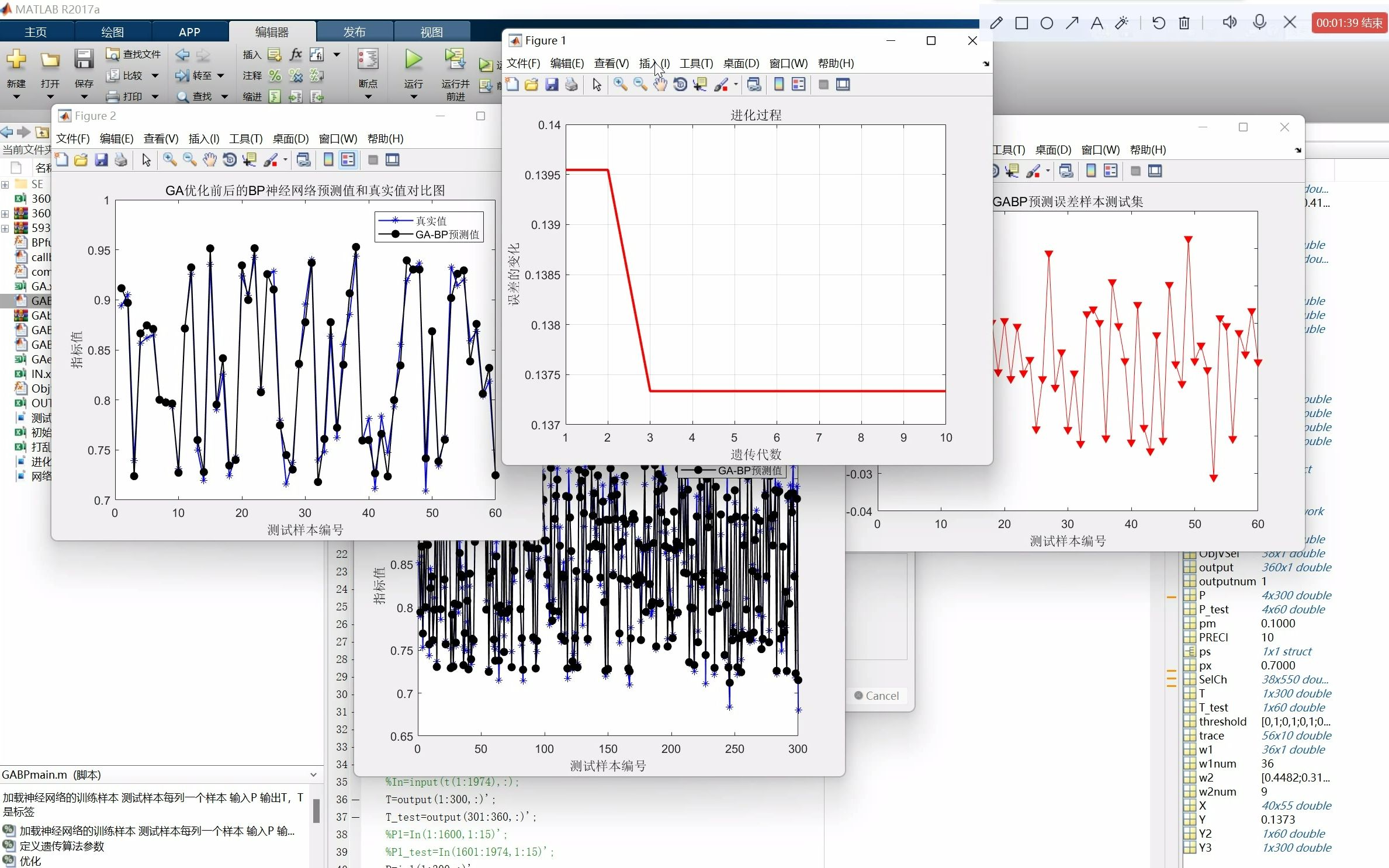 [图]基于Matlab实现遗传算法优化BP神经网络实现预测