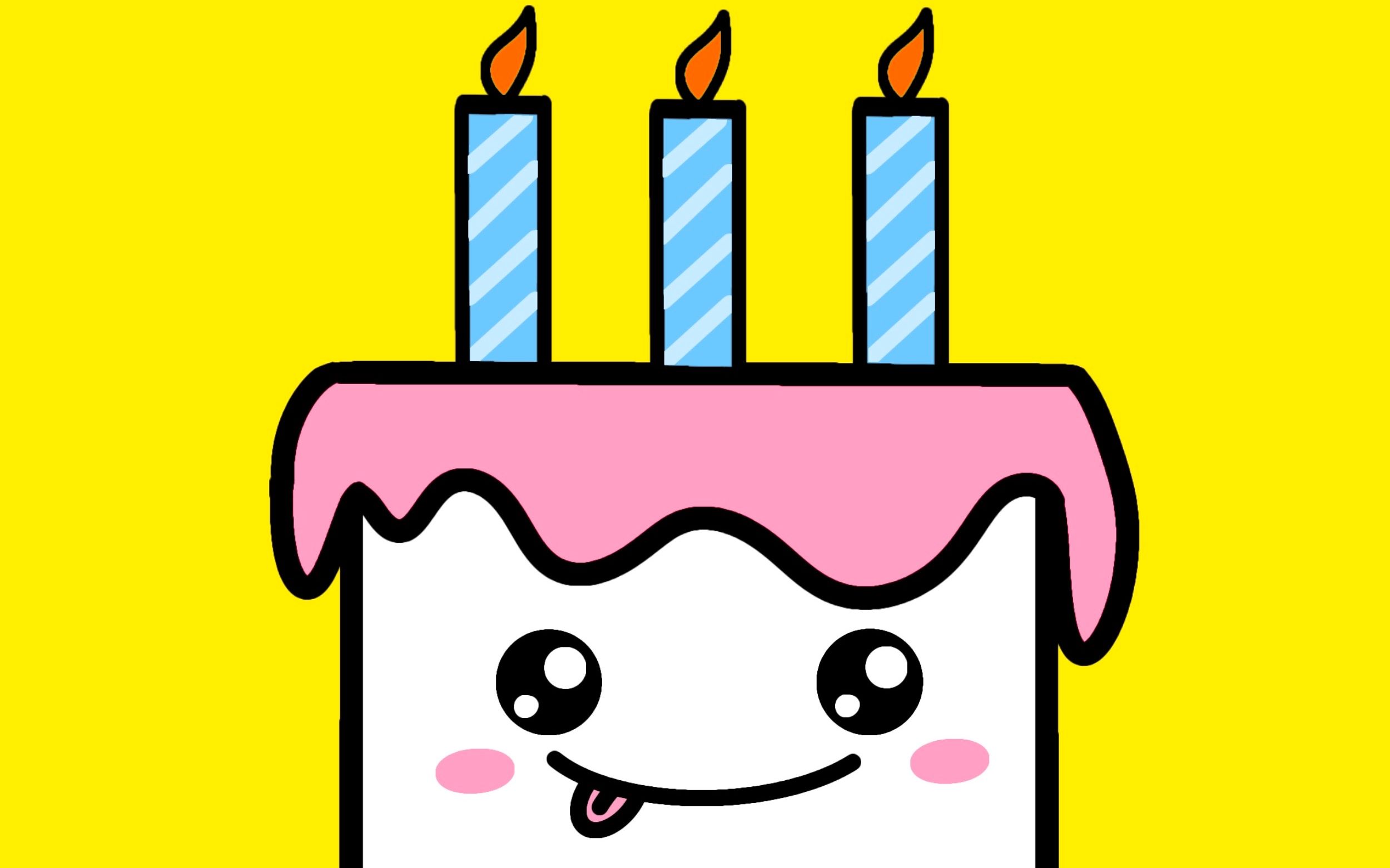 原创插画 可爱生日蛋糕 过程分享