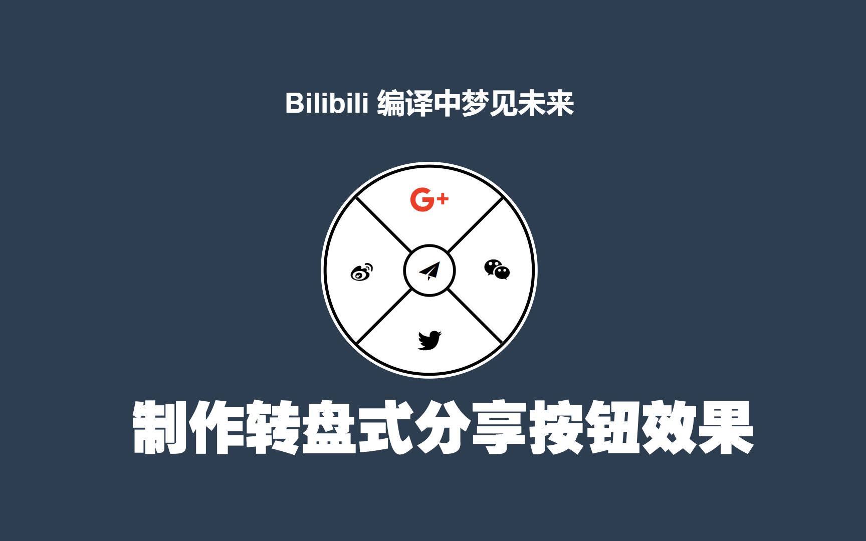 学习:HTML&CSS制作转盘式分享按钮效果哔哩哔哩bilibili