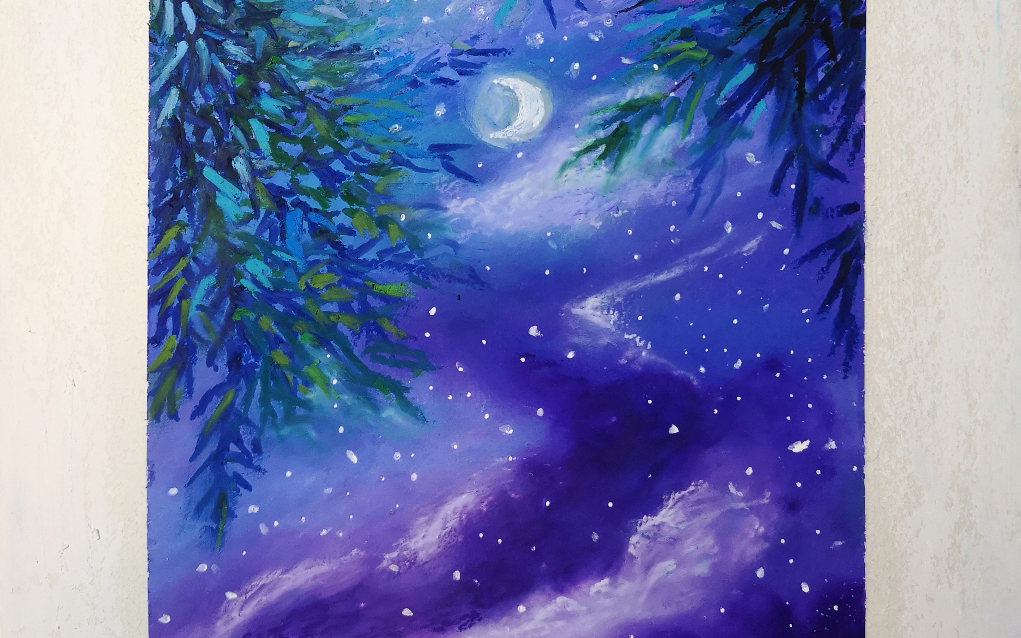 【油画棒】——紫色梦幻夜