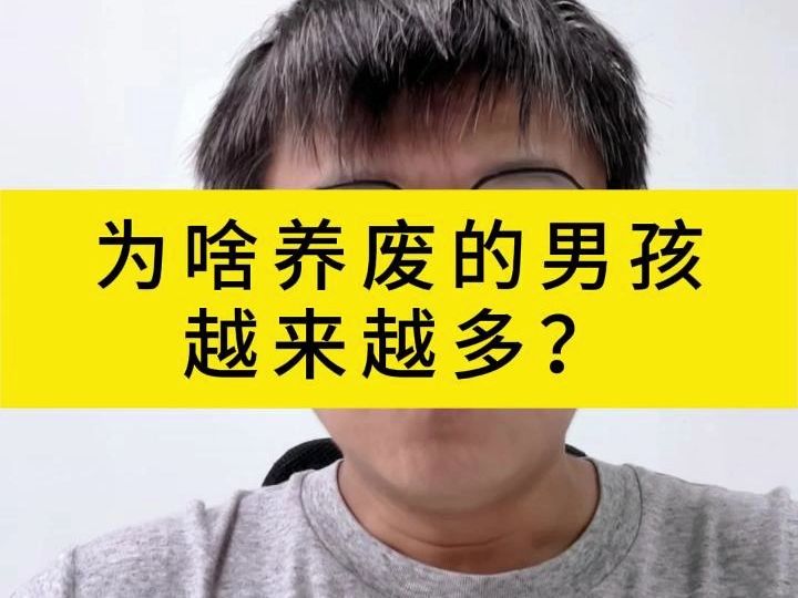 为啥养废的男孩越来越多?哔哩哔哩bilibili