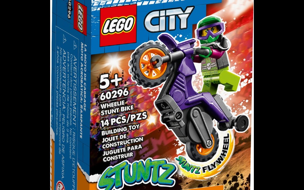 乐高 城市 60296 摩托车后轮支撑特技 速组评测_哔哩哔哩_bilibili