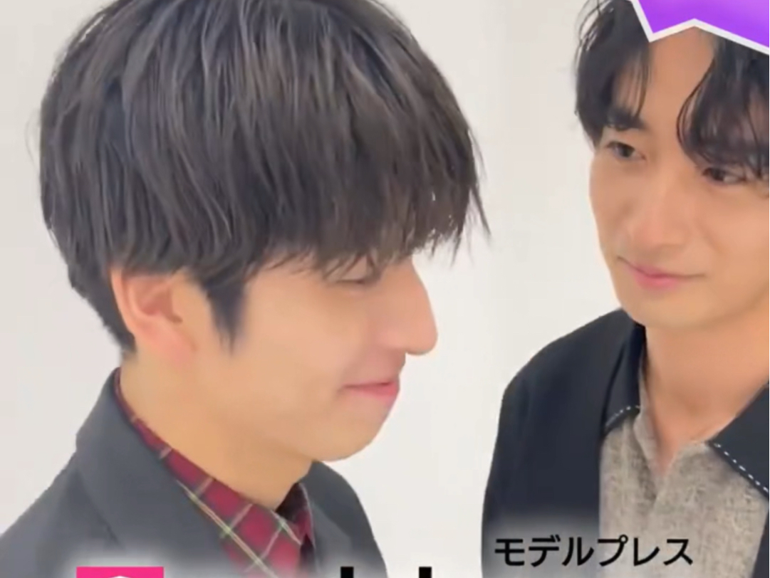长谷川慎and 古屋吕敏,モデルプレス決め顔チャレンジ」に挑戦.