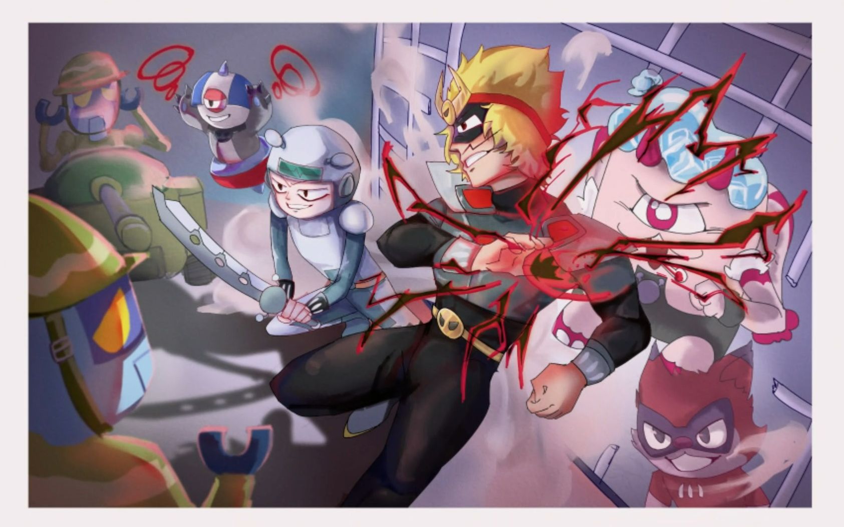 【开联/双煞 绘画过程】黑煞与白煞的越狱结局,魅力反派绝不认输.