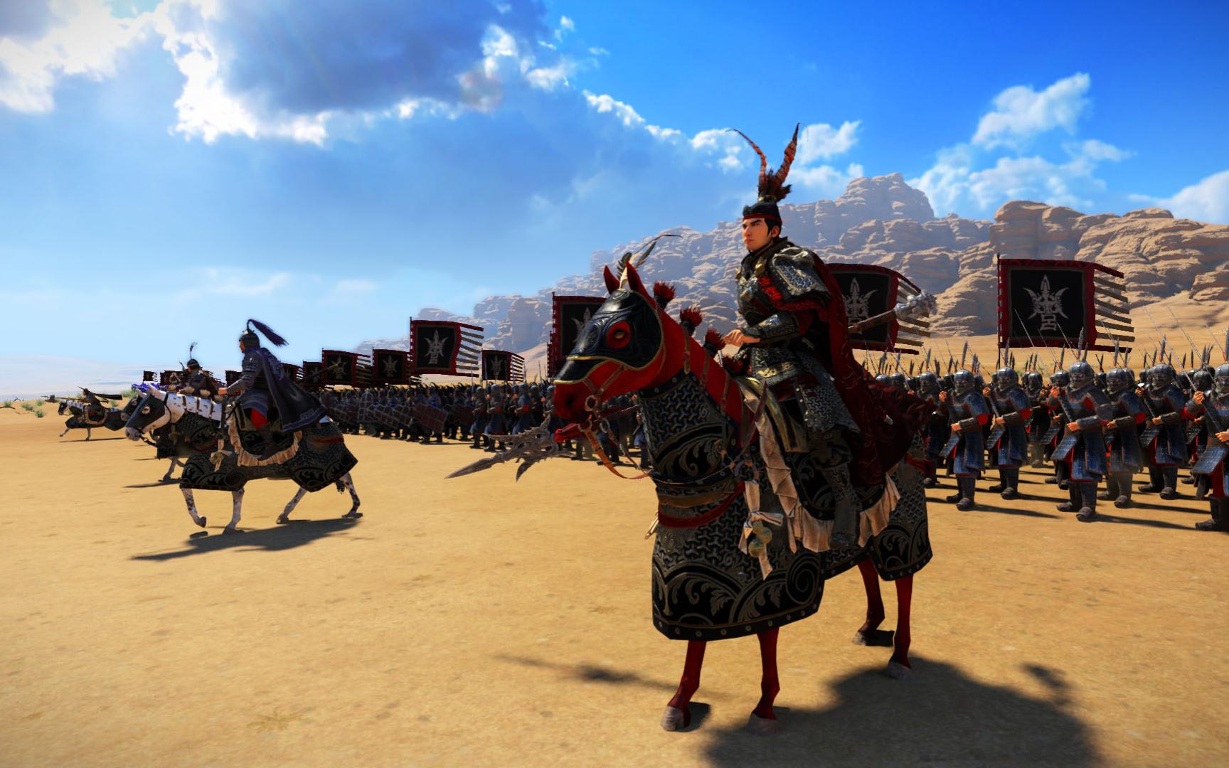 【全面战争三国】吕布带五子良将和3000人对抗曹魏八虎将军6000人