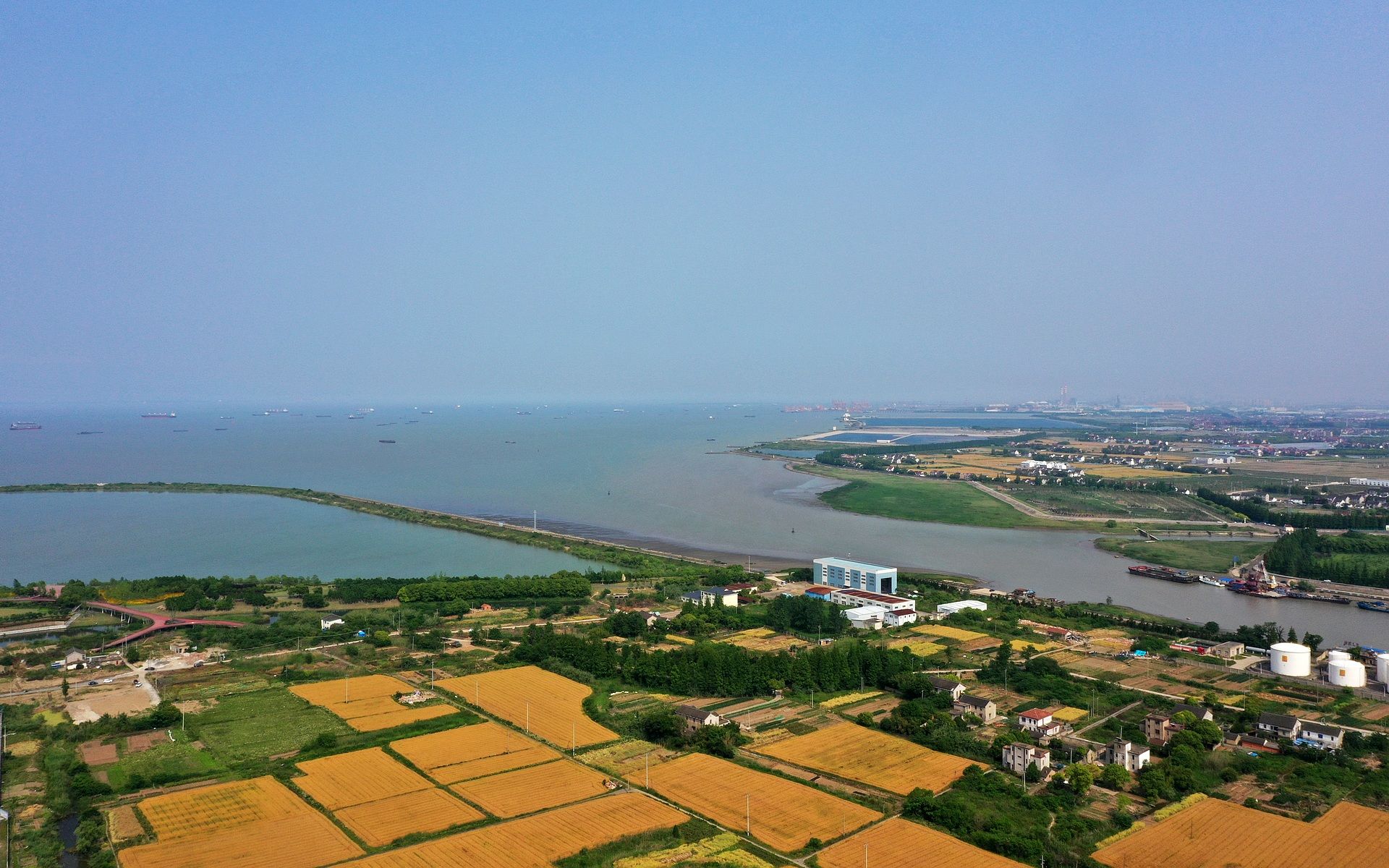 太仓浏河长江口风景区图片